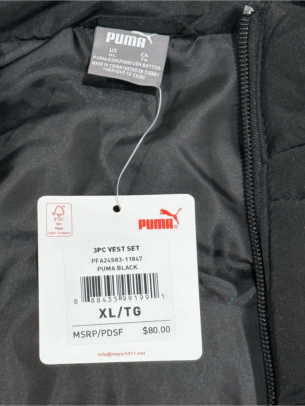 Brand new with tags PUMA girls 3-piece outfit set in size XL in puma black - Picture 5 of 12